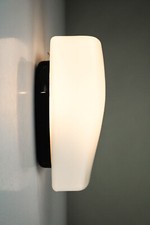 50er Jahre Hausnummer Wand Lampe Glasschirm Leuchte Fassade etc. Vintage 