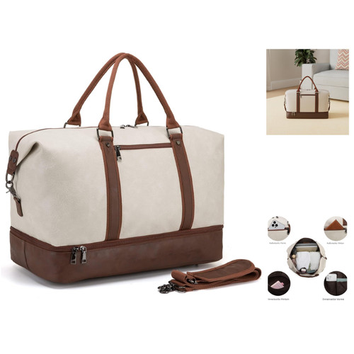 Reisetasche segeltuch leder - reisetasche,