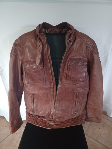 Herren leder jacke - jacke, gr.
