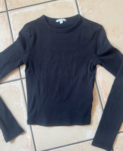 Langarmshirt schwarz xs - schwarz,