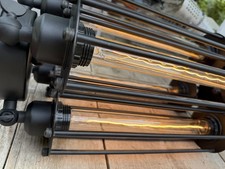 Industrie Deckenleuchte Vintage Steampunk Pendellampe Edison E27 Metall Schwarz