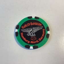 Poker Chip Harley Davidson Hamburg Nord Germany Grün (S164)