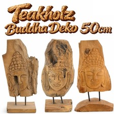 Teakholz Skulptur Buddha Figur
