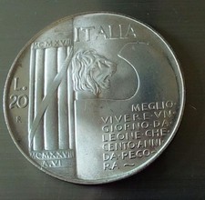 20 Lire Benito Mussolini 1943