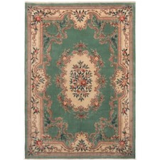 China 303X211 Cm Handgeknüpft Orientteppich Edler Chinesischer Teppich Rug Grün