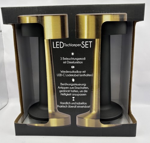 2er set led tischleuchten mit - set,