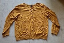 H&M Damen Basic Feinstrick Jacke Gr. L Top Curry Senf