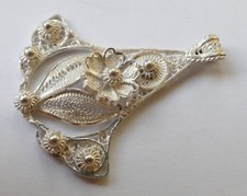 Anhänger filigrane Arbeit Silber Vintage 70er pendant silver