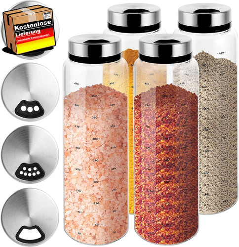 Stück gewürzgläser mit - 4,