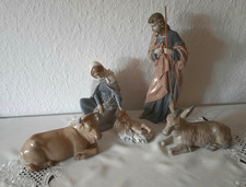 Krippe NAO by Lladro gr. Krippenfiguren Maria Jesus Josef Ochs und Esel