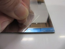 Alu-Verbundplatte 3mm Spiegel Innen und Außeneinsatz Zuschnitt 673 x 250mm