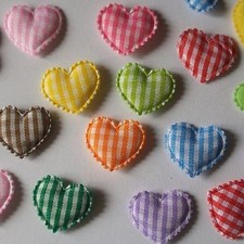 A018 karierte Stoff Herzen