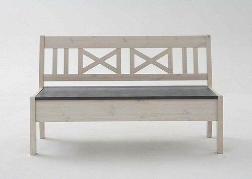 Sitzbank 148cm 2farbig - , weiß