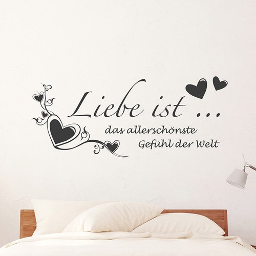 Wandtattoo spruch liebe - wandtattoo, "liebe