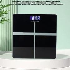 Personenwaage Digital Körperfettwaage APP Waage 180 kg Schwarz Elektrische Waage