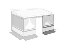 Fiamma Privacy Room CS light Frontpanel für Markisenvorzelte 190 cm B-Ware