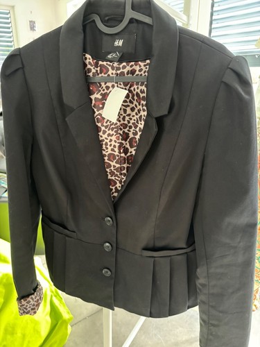Blazer schwarz mit - h&m,, schwarz,