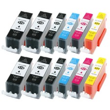 12 Tintenpatronen XL mit Chip für Canon Pixma MX870 iP3600 iP4600 iP4700