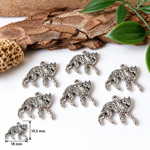 Wölfe wolf charms - /,