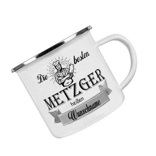 Emaille tasse wunschname - wunschname,
