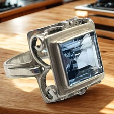 Jugendstil Silberring mit