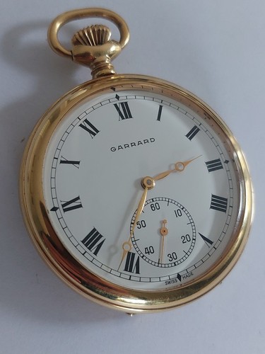 Garrard goldfarbene taschenuhr - garrard,