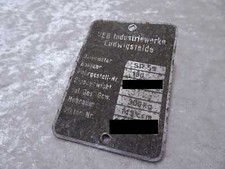 DDR original Typenschild Simson SR 59 Vintage 1960 - DEFEKT für Bastler