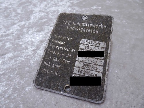 Ddr original typenschild - ddr,