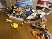 Lego 60014 60164 60012  Coast Guard Schiff Flugzeug Schlauchboot Auto Konvolut