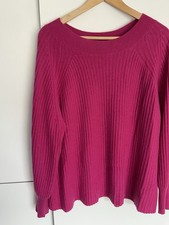 100% Kaschmir Pullover Gr. XL, 46, Pink Fuchsia Cashmere Damenpullover