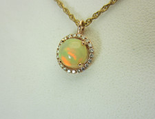 Vintage 14K Gelbgold Feueropal
