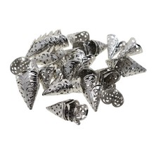 50pcs Silber filigran Kegel