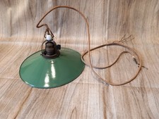 Alte Werkstadtlampe Emaille