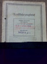 Kraftfahrzeugbrief Triumph