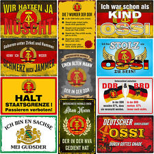 DDR Blechschilder 20x30cm Deko Sprüche Kult NVA Ostdeutschland Ossi Ostalgie