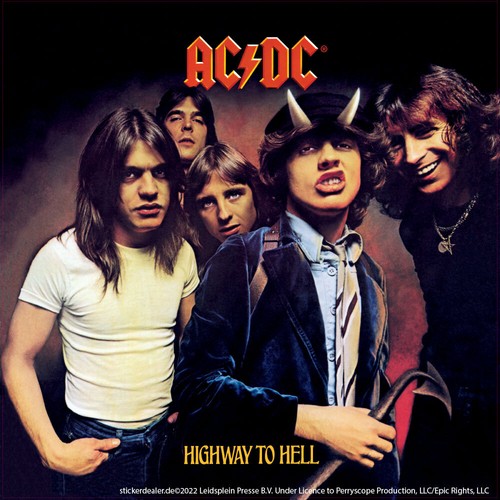 Aufkleber highway to - ac/dc,
