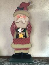 große Figur Nikolaus Standfigur Aufsteller Weihnachtsmann Weihnachten Holz X-Mas