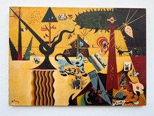 Joan Miro - Gemälde Öl auf