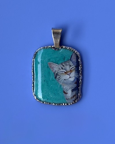 Anhänger katze ölgemälde - katze,