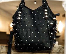 Hochwertige TRAUMHAFT edle große LUXUS Echt-LEDER Handtasche mit Nieten Handmade