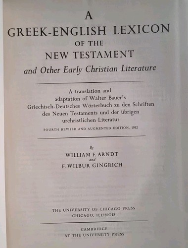 Greek english lexicon - lexicon, of