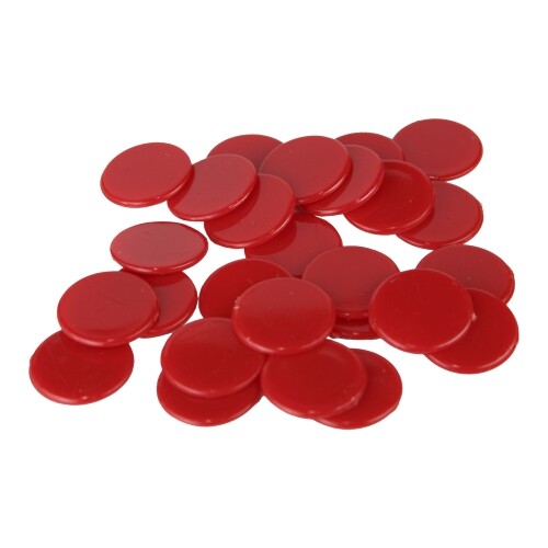 Spielchips rot - 25, mm
