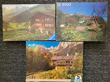 3 große Puzzles für Nostalgiker- 3000/4000 Teile, 1980er Jahre - Raritäten