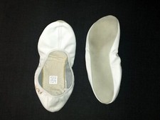 Bauchtanz Gymnastik Turnschläppchen Ballettschuhe Schläppchen Gr39 weiß