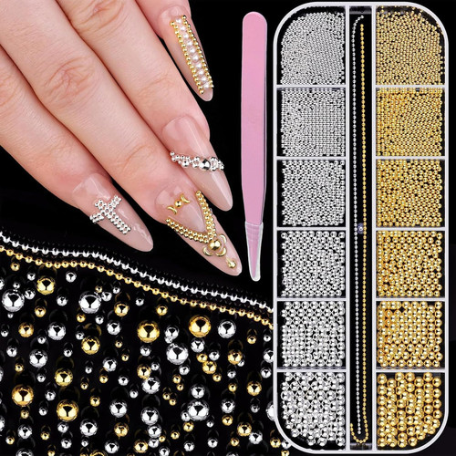 Nageldesign set mit perlen und - mit,