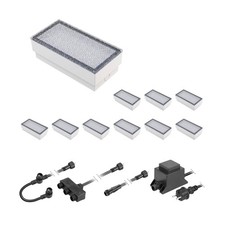 LED Pflasterstein Bodeneinbauleuchte GORGON für außen, IP67, eckig, 20 x 10cm,