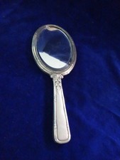 WMF, Handspiegel, Spiegel, Rosen, Rosenmedaillon,  I/O, versilbert, Alpacca, LM