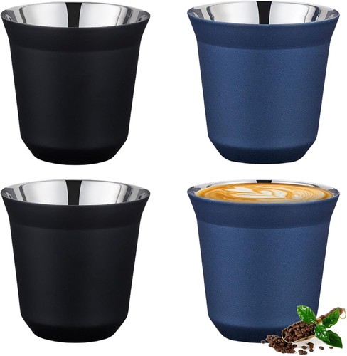 Edelstahl espressotassen - edelstahl,
