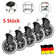 Bürostuhlrollen 10mm & 11mm Hartbodenrolle Stuhlrollen Chefsesselrollen Gummi DE