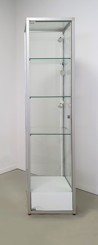 Glasvitrine silber grau x - glasvitrine, silber/grau